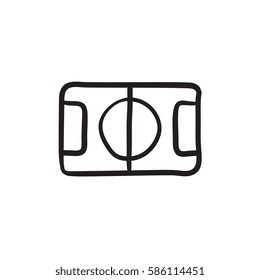 Stadium layout vector sketch icon isolated on background. Hand drawn Stadium layout icon. Stadium layout sketch icon for infographic, website or app.
