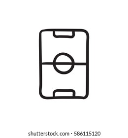 Stadium layout vector sketch icon isolated on background. Hand drawn Stadium layout icon. Stadium layout sketch icon for infographic, website or app.