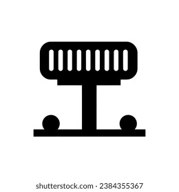 Stadium Lights Icon on White Background - Simple Vector Illustration