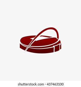 Stadium logo design template. Flat style design
