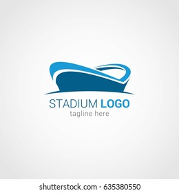 Stadium Logo Design Template. Vector Illustration