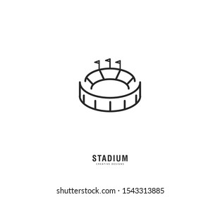 Stadium Logo. Line Stadium Logo