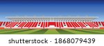 Stadium main stand. Graphic vector