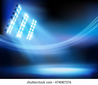 Stadium night. Vector illustration.