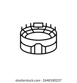 Stadium Outline Symbol Of A Sports Venue Arena For Events