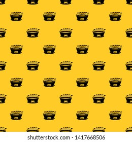 Stadium pattern seamless vector repeat geometric yellow for any design