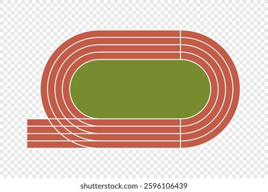 Stadium running track vector icon