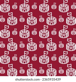 Stadium Seamless Pattern, Vector Illustration Background