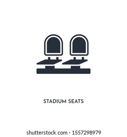 Stadium Seats Icon. Simple Element Illustration. Isolated Trendy Filled Stadium Seats Icon On White Background. Can Be Used For Web, Mobile, Ui.