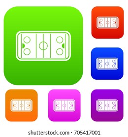 Stadium set icon in different colors isolated vector illustration. Premium collection