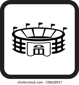 Stadium sign icon, vector illustration. Flat design style