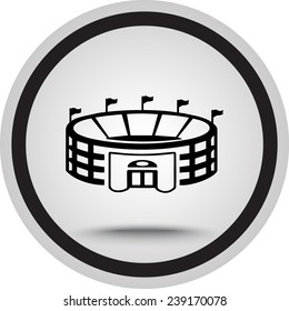 Stadium sign icon, vector illustration. Flat design style