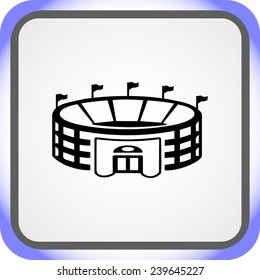 Stadium sign icon, vector illustration. Flat design style