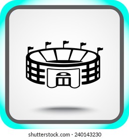 Stadium sign icon, vector illustration. Flat design style