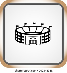 Stadium sign icon, vector illustration. Flat design style