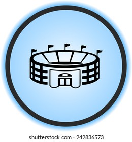 Stadium sign icon, vector illustration. Flat design style