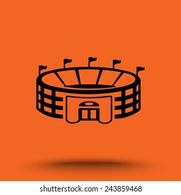 Stadium sign icon, vector illustration. Flat design style