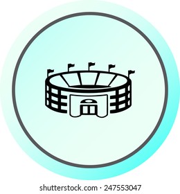 Stadium sign icon, vector illustration. Flat design style