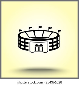Stadium sign icon, vector illustration. Flat design style