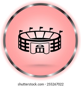 Stadium sign icon, vector illustration. Flat design style