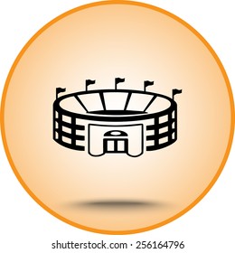 Stadium sign icon, vector illustration. Flat design style