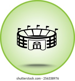 Stadium sign icon, vector illustration. Flat design style