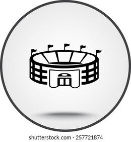 Stadium sign icon, vector illustration. Flat design style