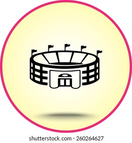 Stadium sign icon, vector illustration. Flat design style