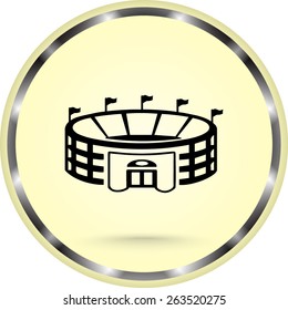 Stadium sign icon, vector illustration. Flat design style