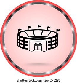 Stadium sign icon, vector illustration. Flat design style