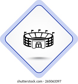 Stadium sign icon, vector illustration. Flat design style