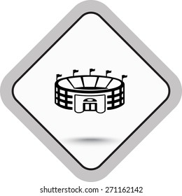 Stadium sign icon, vector illustration. Flat design style