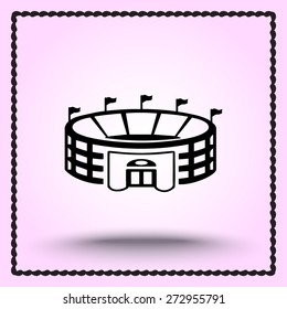Stadium sign icon, vector illustration. Flat design style
