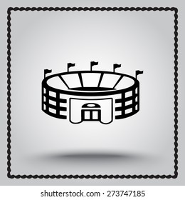 Stadium sign icon, vector illustration. Flat design style