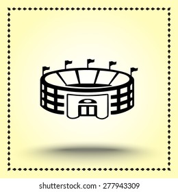 Stadium sign icon, vector illustration. Flat design style