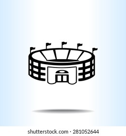 Stadium sign icon, vector illustration. Flat design style