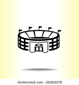 Stadium sign icon, vector illustration. Flat design style