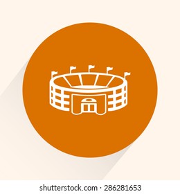 Stadium sign icon, vector illustration. Flat design style
