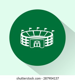 Stadium sign icon, vector illustration. Flat design style