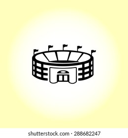 Stadium sign icon, vector illustration. Flat design style