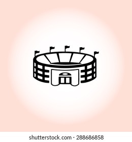 Stadium sign icon, vector illustration. Flat design style