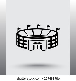 Stadium sign icon, vector illustration. Flat design style