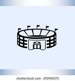 Stadium sign icon, vector illustration. Flat design style