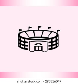 Stadium sign icon, vector illustration. Flat design style