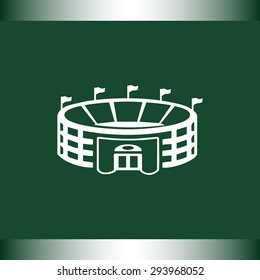Stadium sign icon, vector illustration. Flat design style