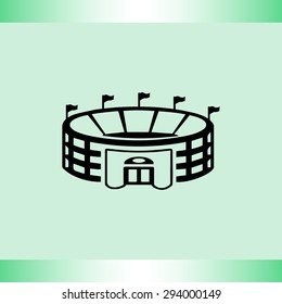 Stadium sign icon, vector illustration. Flat design style