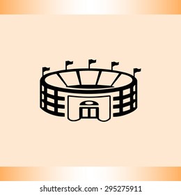 Stadium sign icon, vector illustration. Flat design style