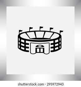 Stadium sign icon, vector illustration. Flat design style