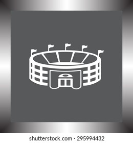 Stadium sign icon, vector illustration. Flat design style