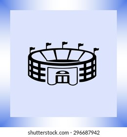 Stadium sign icon, vector illustration. Flat design style
